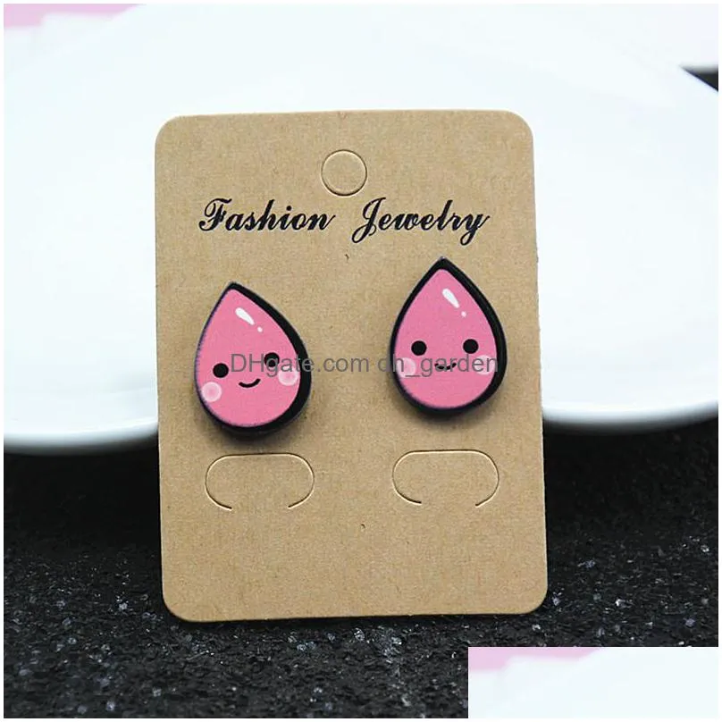 fashion jewelry cute cartoon fruits studs rose watermelon cherry stud earrings for women and girls creative art plants earrings