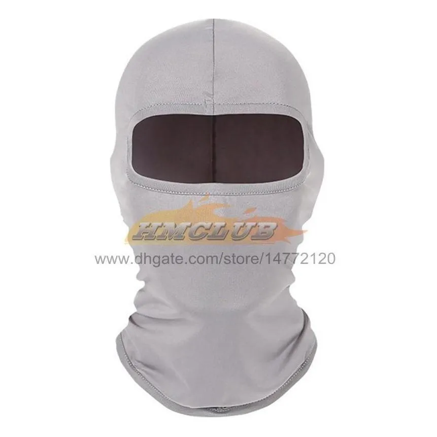 Motorcycle Face Mask Summer/Winter Warm Fleece Antidust Waterproof Windproof Fl Er Hat Neck Helmet Clavas Drop Delivery Mobiles Moto