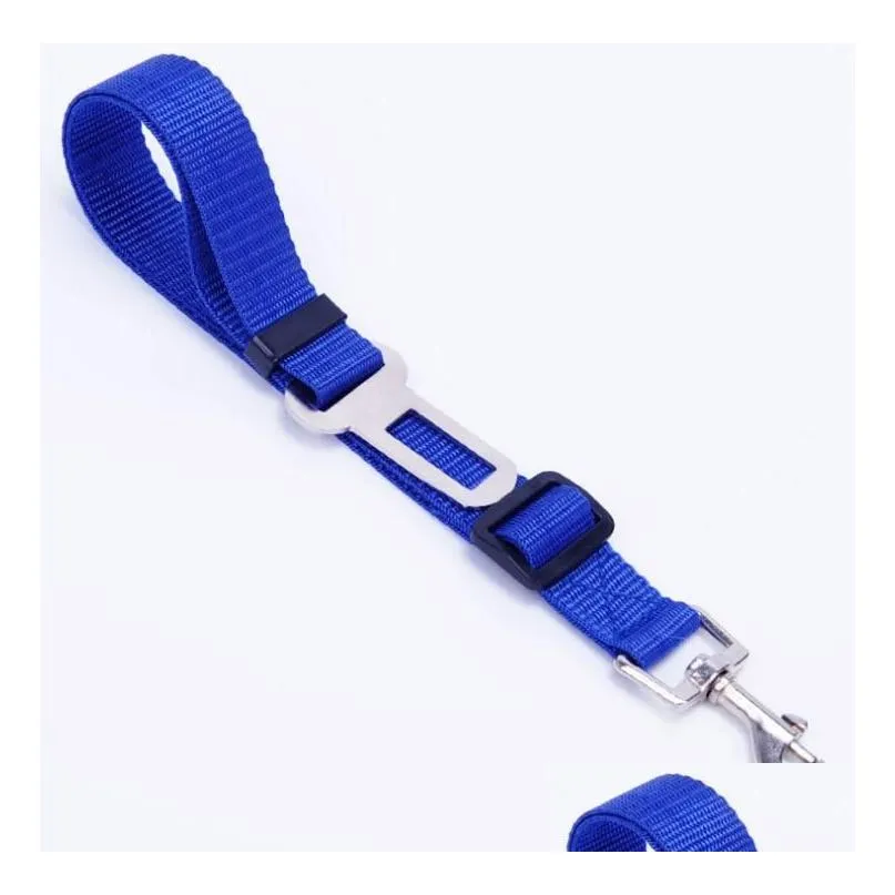 Dog Collars & Leashes 6 Colors Cat Dog Car Safety Seat Belt Harness Adjustable Pet Puppy Pup Hound Vehicle Seatbelt Lead Leash For Dog Dhfaq