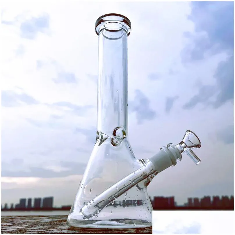 manufacture hookah beaker glass bong water pipes dab rig catcher thick material for smoking 10.5 bongs