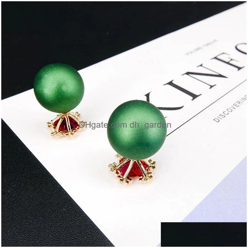 new elegant snowflake stud earrings red ball flower earrings for women 925 sterling silver ear pin 3 colors