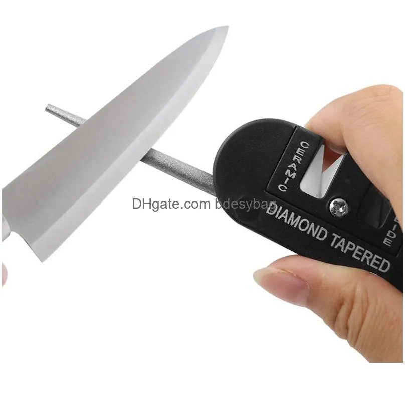 portable outdoor sharpeners multifunctional camp tool for hunting and cooking tungsten steel materials knife sharpening tool