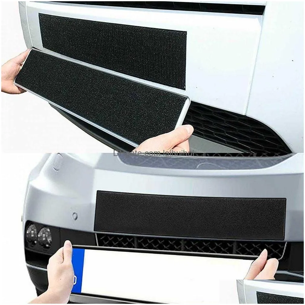 4pcs/set adhesive number plate holder weather-proof durable frameless license plate holder for vehicles car accessories