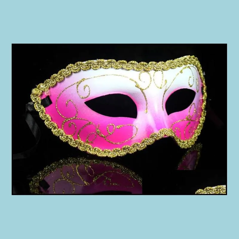 women men mask mardi gras party masquerade halloween cosplay dress ball performance uni colored drawing masks christmas wedding