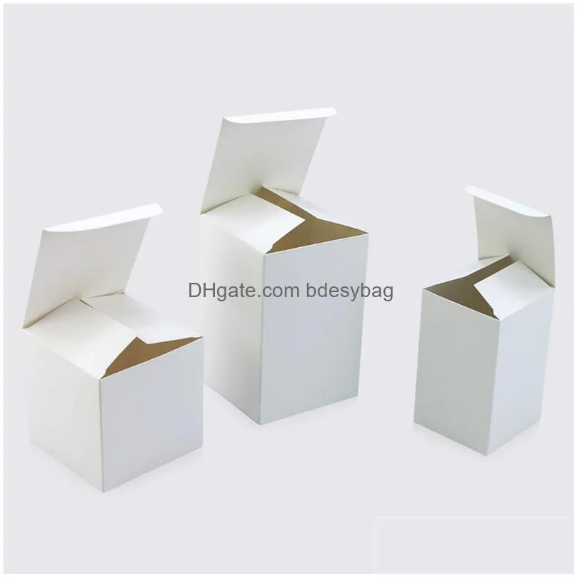 20 size white packaging gift small cardboard boxes square kraft paper cardboard packaging paper box factory wholesale lz0740