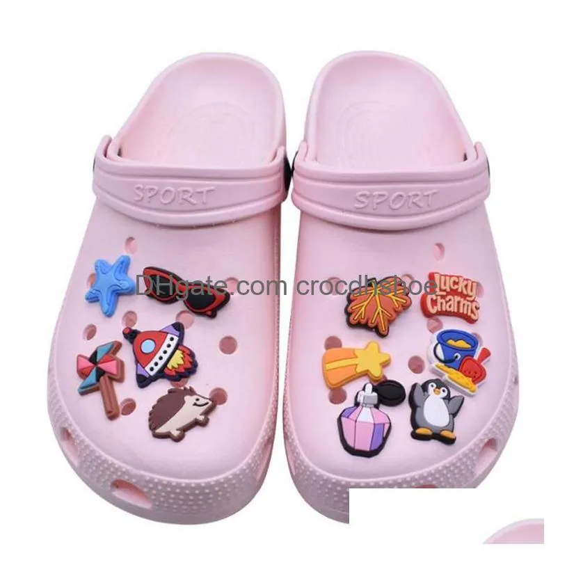 custom cartoon rubber shoe charms clog croc pvc decoration accessories charms