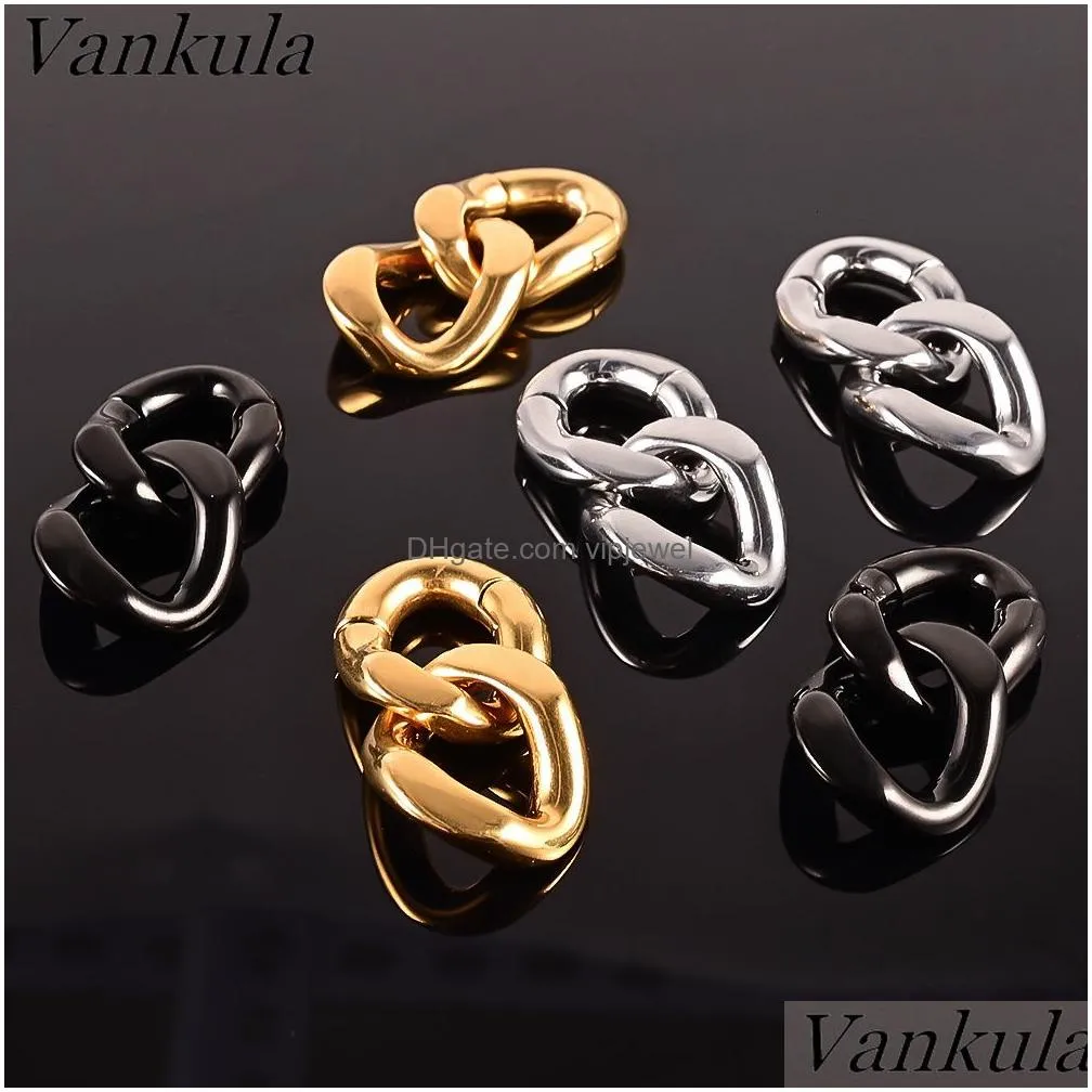 labret lip piercing jewelry vankula 2pcs 6mm chain ear weights hangers plugs expander stainless steel earring man fashion gift 230809