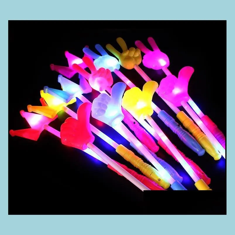 flashing wand glow sticks light up magical crown star gesture stick wands for party wedding concert event raves prop kids favors