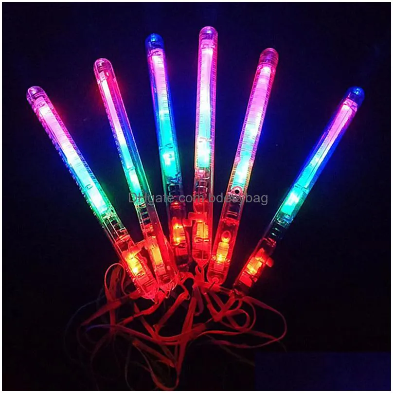 colorful bar shaking led glow sticks flash wands wave rods acrylic kids light up toys party decoration lx4384