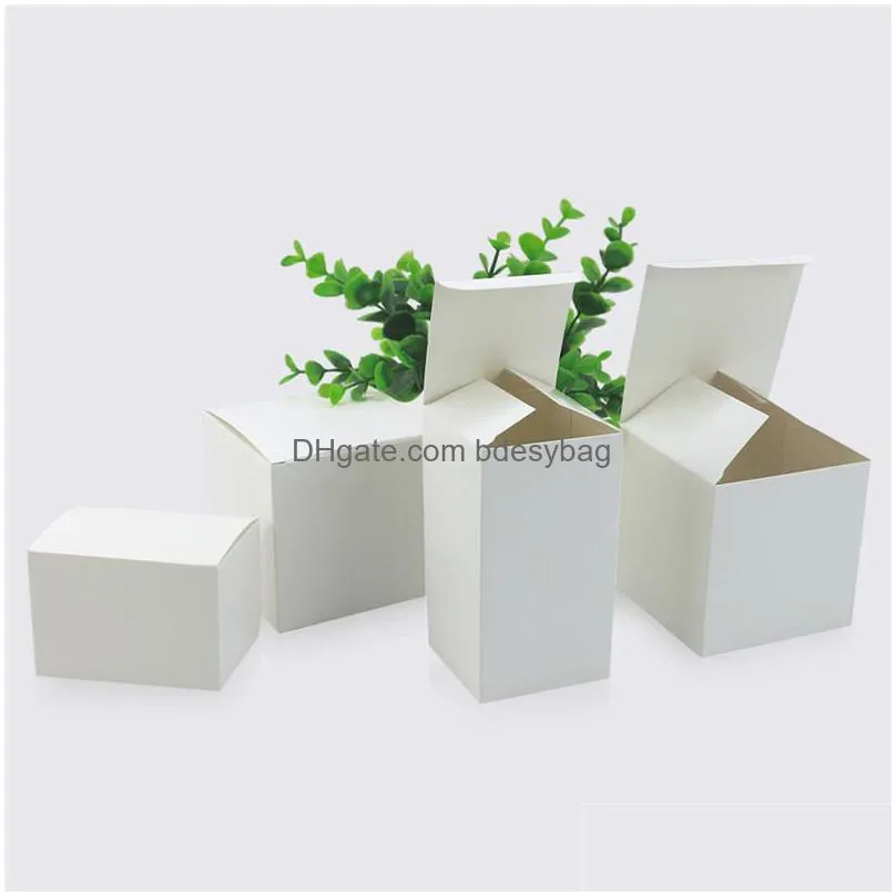 20 size white packaging gift small cardboard boxes square kraft paper cardboard packaging paper box factory wholesale lz0740