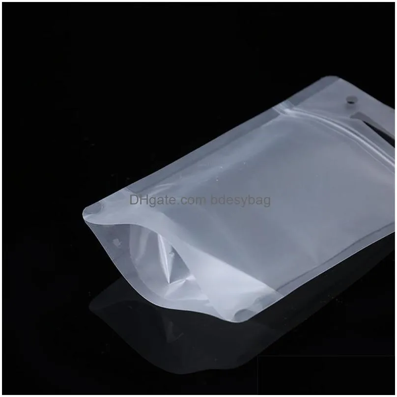 drinking juice plastic bag beverage frosted bag with handle soup liquid bag kitchen zing no straw wholesale lx2899