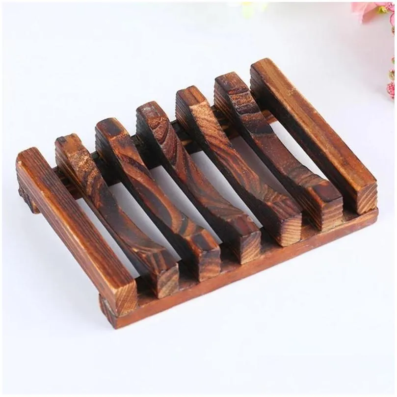 natural wooden bamboo soap dish tray holder storage rack box container for bath shower plate bathroom ffy4366 t0608g02