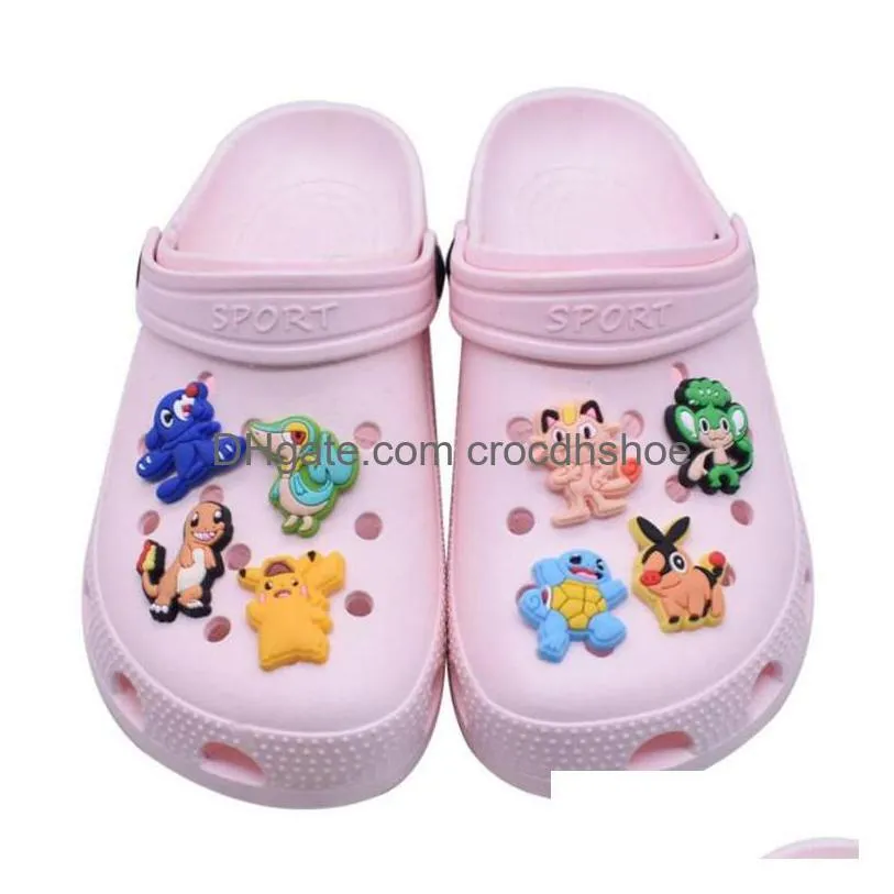 custom soft rubber cute croc charms cartoon pvc shoe charms childrens supplies baby accessories gibz for croc shoes