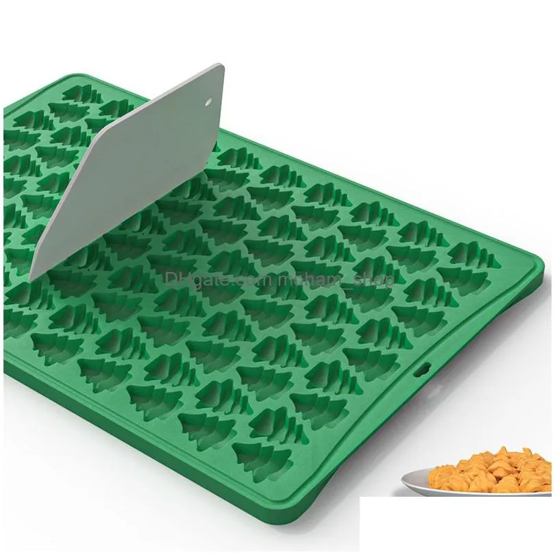 christmas tree silicone chocolate 100 grid mold - essential for holiday baking