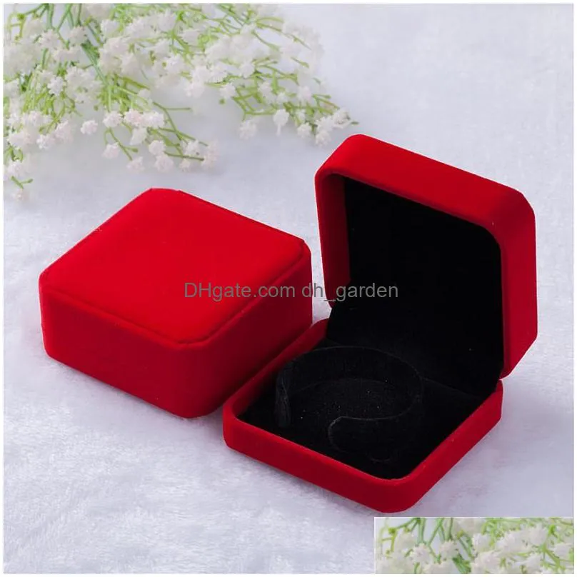 gray bracelet box velvet bracelet box solid color jewelry box flocking jewelry case high quality jewelry case