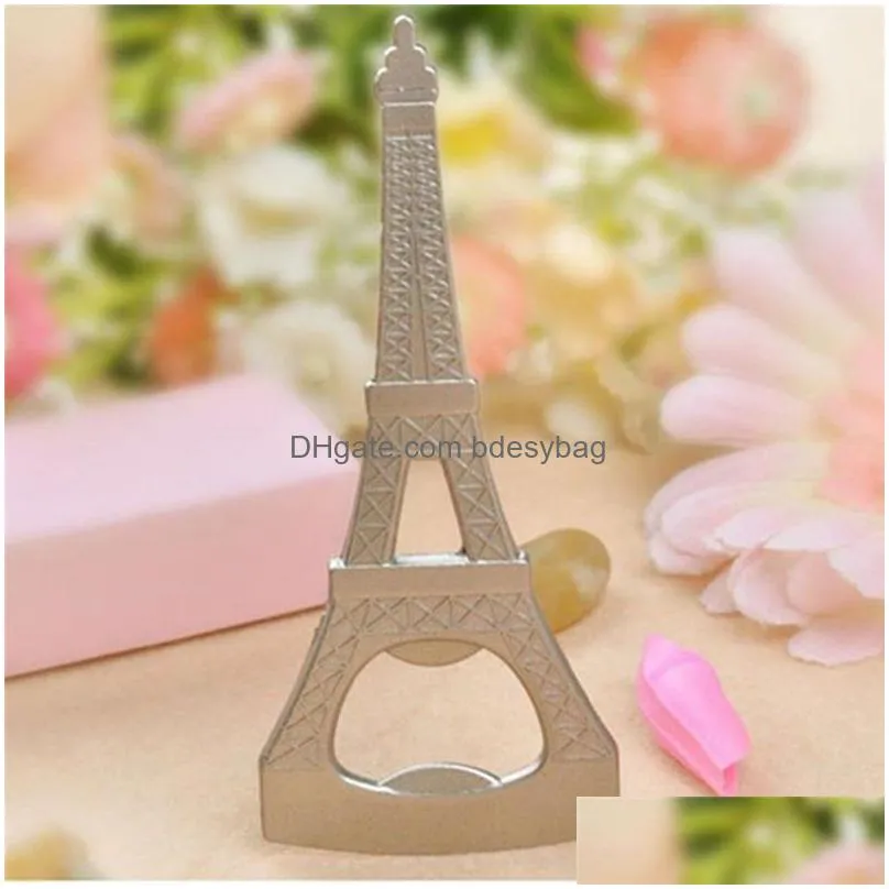  gift la tour eiffel tower chrome can beer bottle opener party favor lz0045