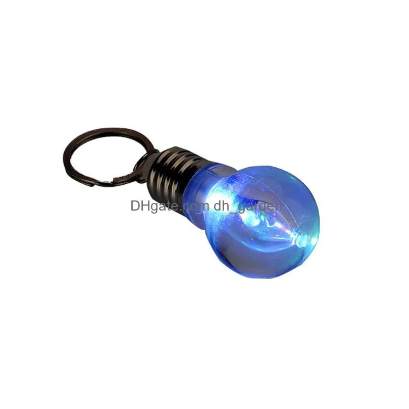 creatived colorful changing led flashlight light mini bulb lamp key chain clear lamp torch keyring novelty christmas gift