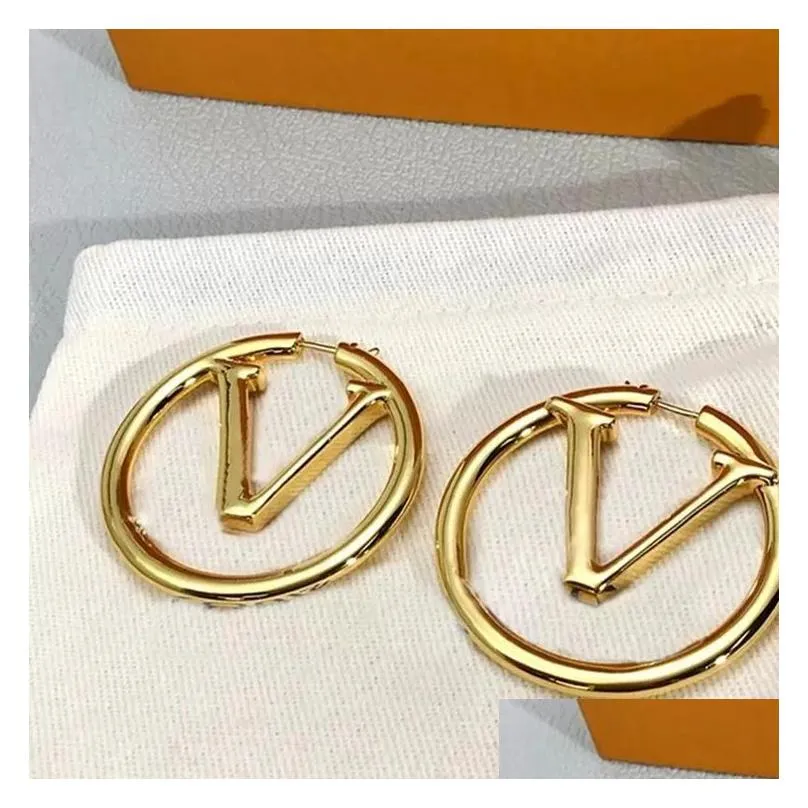 fashion luxury stud womens big circle simple earring hoop earrings for woman