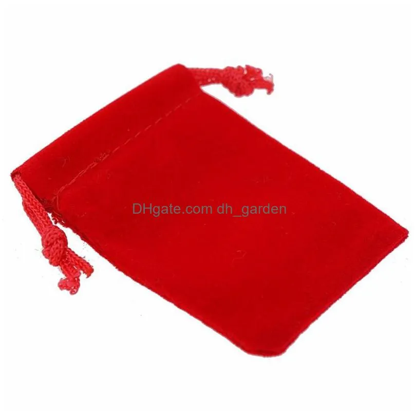 wholesale mix color cheap soft velvet pouches drawstring jewelry gift packaging practical storage bag for home