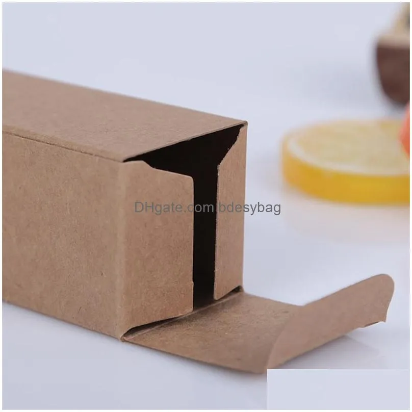 10 size black white kraft paper cardboard box lipstick cosmetic perfume bottle kraft paper box  oil packaging box lz1416