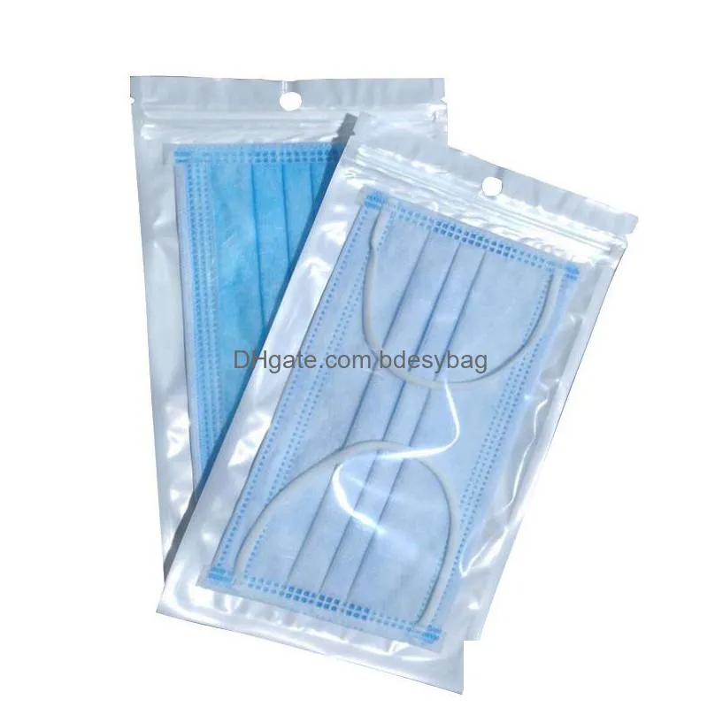 sealed zipper bag self sealing bag translucent plastic bags pearl mask packing bag factory wholesale lx2822