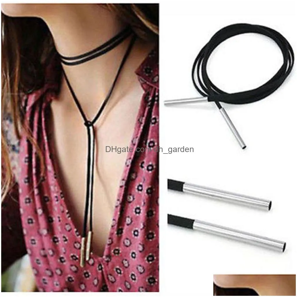 fashion charm bohemia y black leather choker alloy choker necklace jewelry necklaces statement for women gift