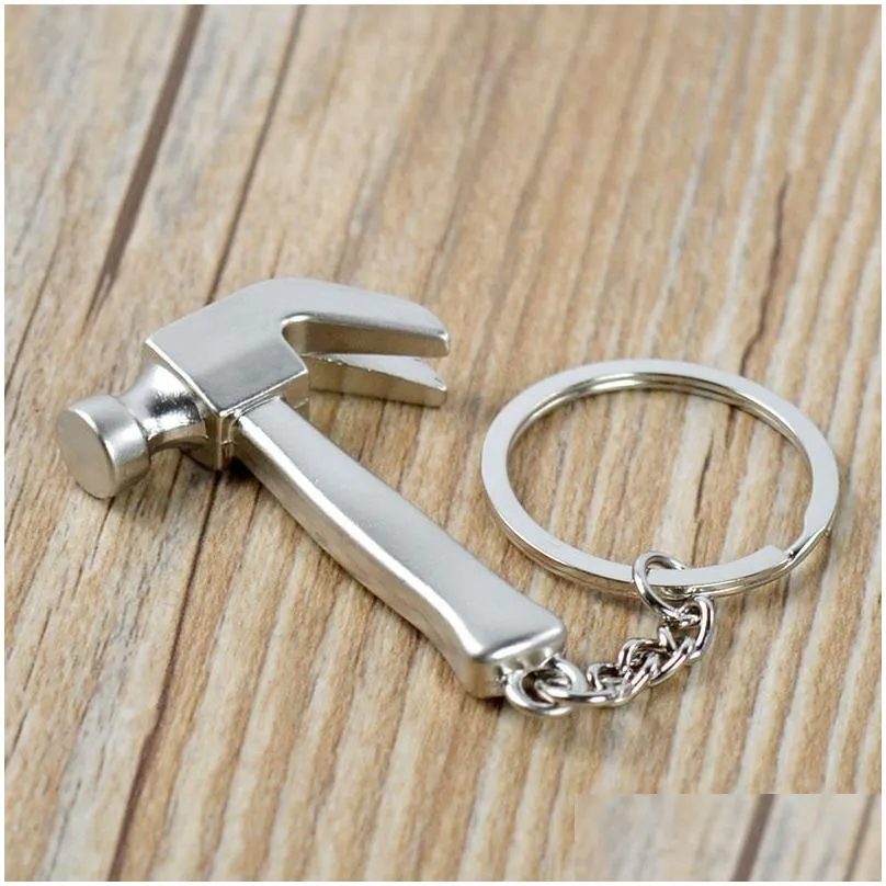 Party Favor 200Pcs Mini Metal Keychain Personality Claw Hammer Pendant Model Key Chain Ring Party Favors Dh1234 Drop Delivery Home Gar Dhcnv