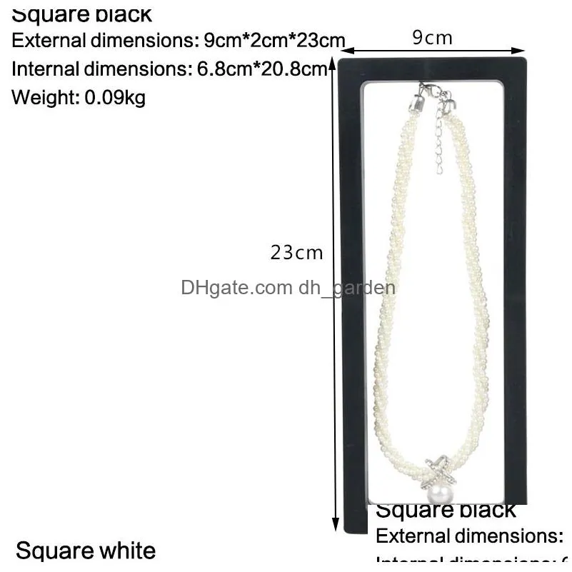  9x23cm pet membrane jewelry stand black white suspended floating display necklace display watch stand earrings holder