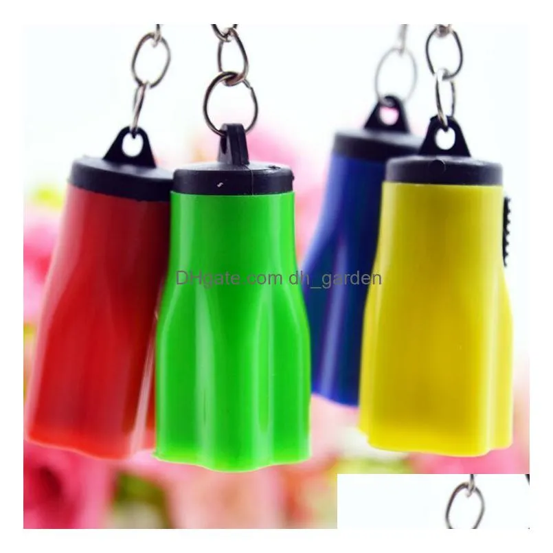 flower shape portable cute bright led flashlight key chain mini keychain torch flashlights plum keyring for hiking