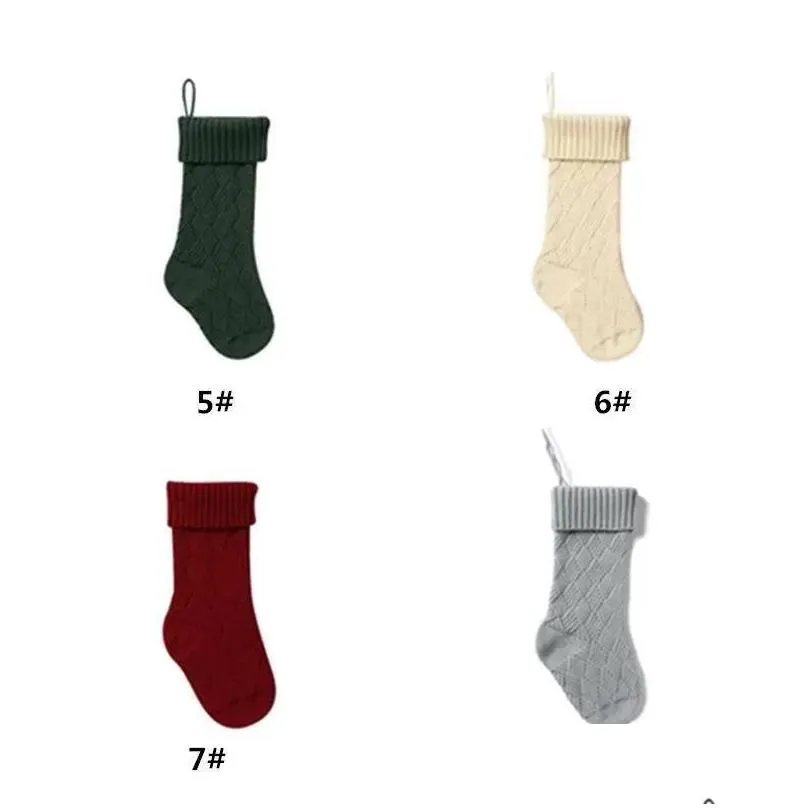 personalized high quality knit christmas stocking gift bags knit decorations xmas socking large decorative socks f060218