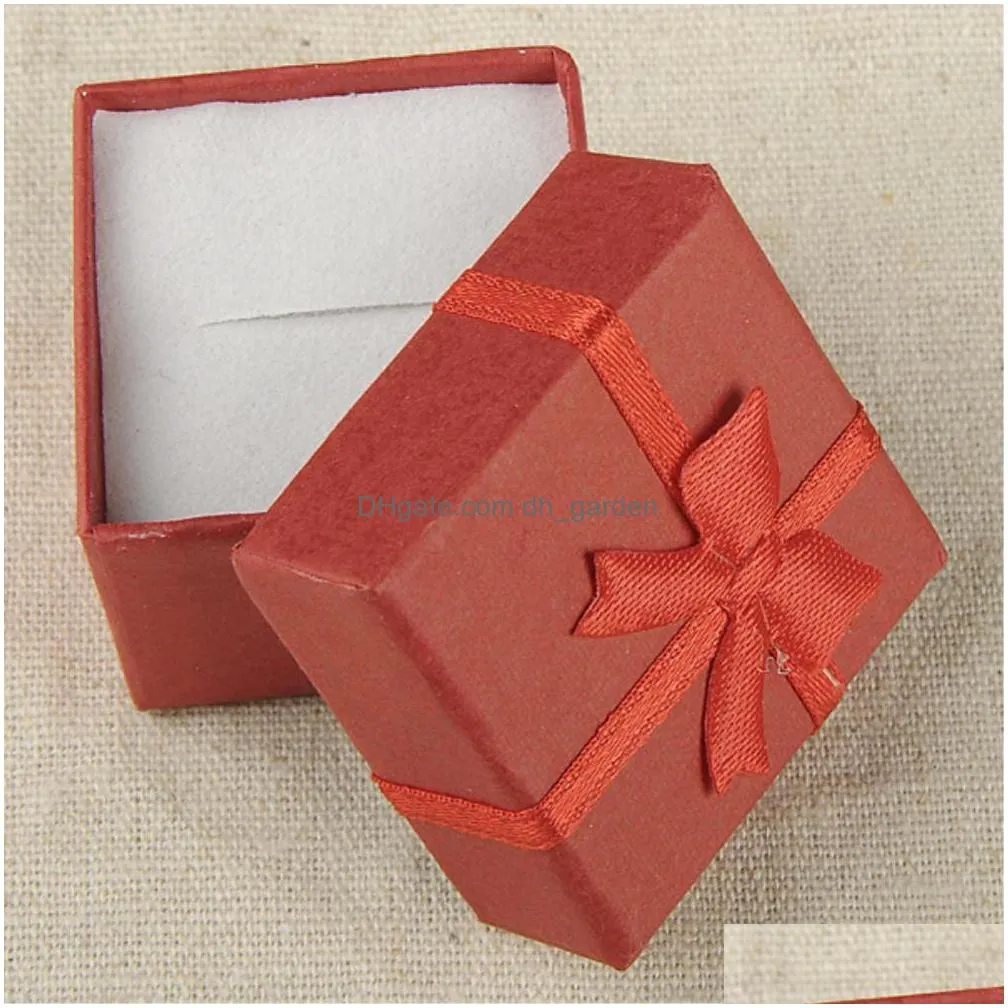 mixcolors gift boxes bracelet jewelry ring earring gift carton box bowknot case jewelry box package makeup organizer