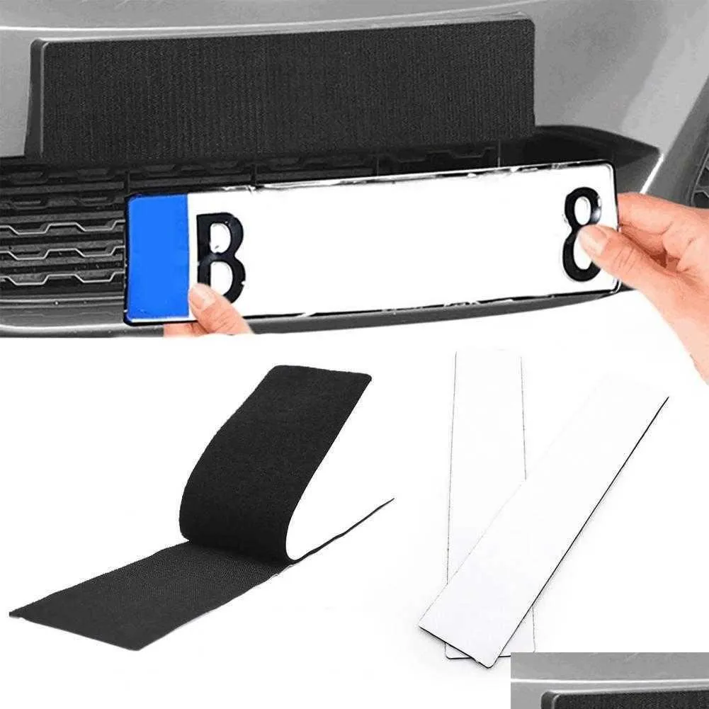 4pcs/set adhesive number plate holder weather-proof durable frameless license plate holder for vehicles car accessories