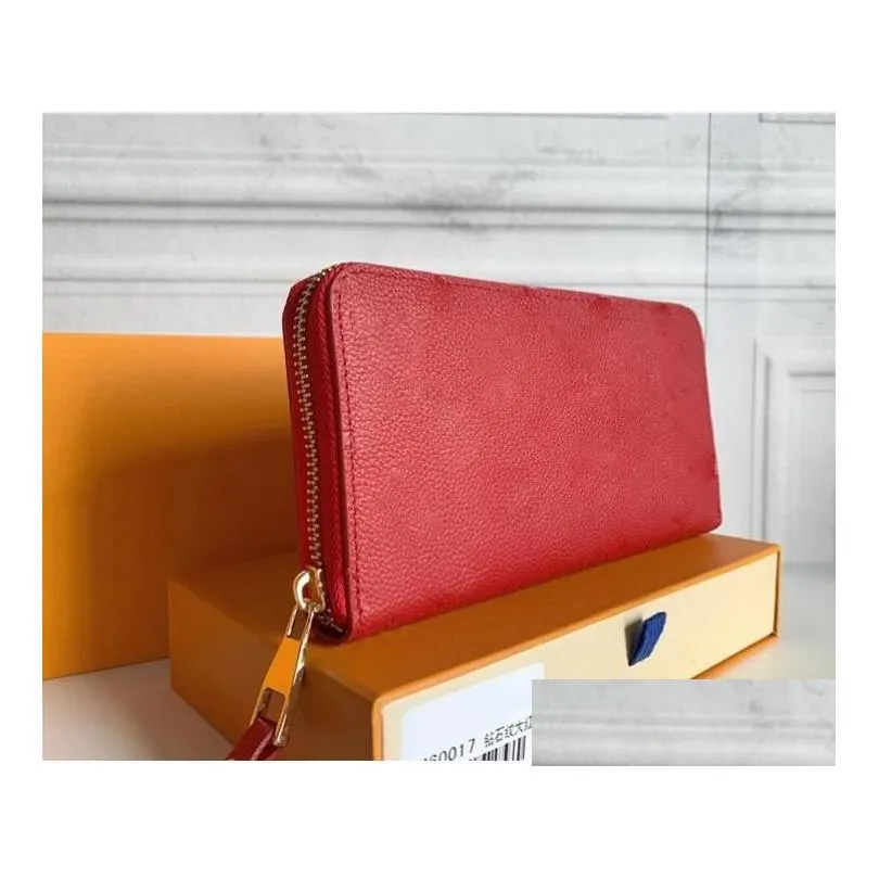 designers original box packaging wallets handbag credit card holder fashion men and women clutch with 7 color purse