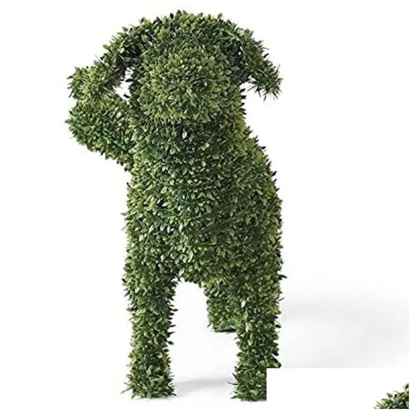 Garden Decorations Garden Decorations Decorative Peeing Dog Topiary Flocking Scptures Statue Without Ever A Finger To Prune Or Water P Dhhdl