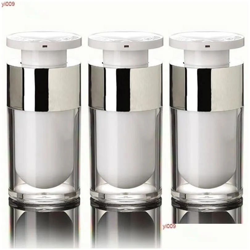 15ml 30ml 50ml press pump acrylic airless bottles skin care liquid lotion cream plastic cosmetic containers packaging 100pcs/lothigh