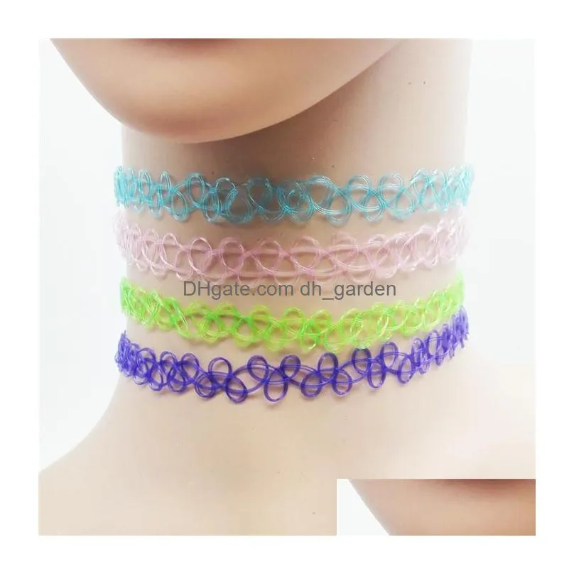 new fashion jewelry fishing line weave tattoo choker necklace adjustable for women girl lovers trendy gift