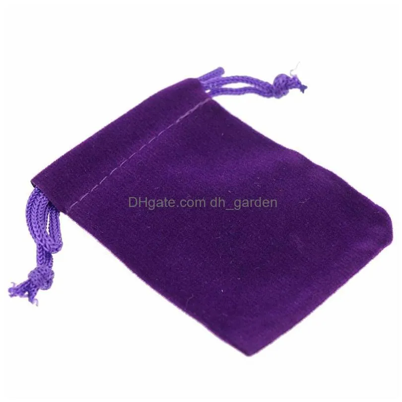 wholesale mix color cheap soft velvet pouches drawstring jewelry gift packaging practical storage bag for home