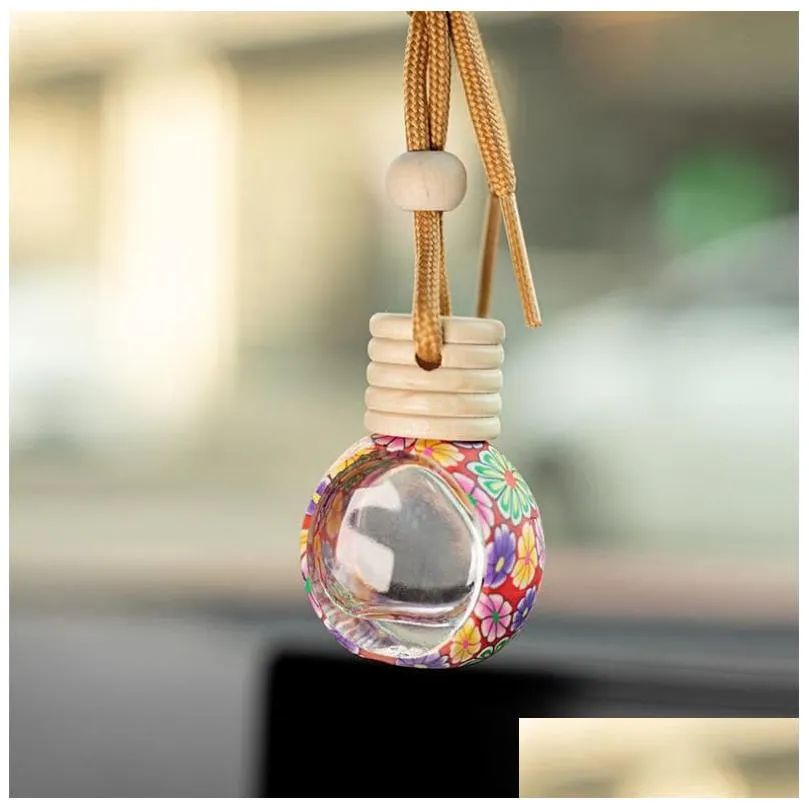 Essential Oils Diffusers Car Per Bottle Pendant Pers Ornament Air Freshener For Essential Oils Diffuser Fragrance Drop Delivery Home G Dhtj2