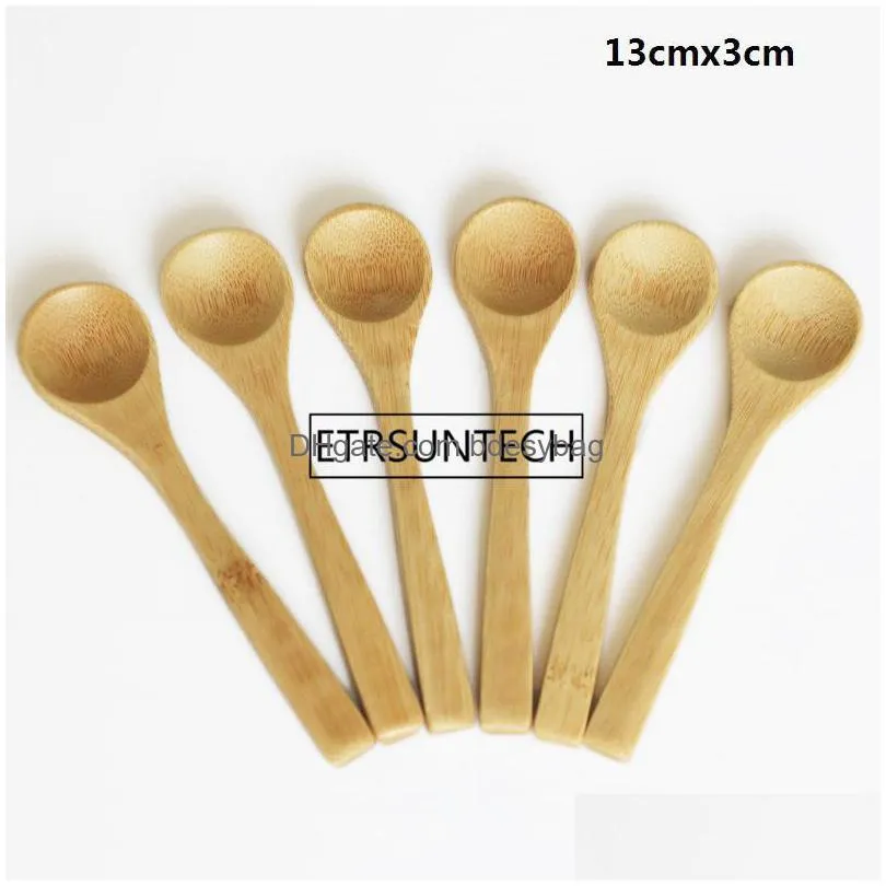 7 size small bamboo spoons natural eeofriendly mini honey spoons kitchen mini coffee teaspoon kids ice cream scoop 913cm lx1023