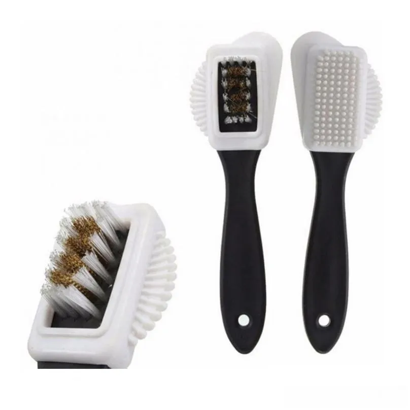 Shoe Brushes 3 Side Cleaning Shoe Brush Plastic S Shape Cleaner For Suede Snow Boot Shoes Household Drop Delivery Home Garden Housekee Dhu3H