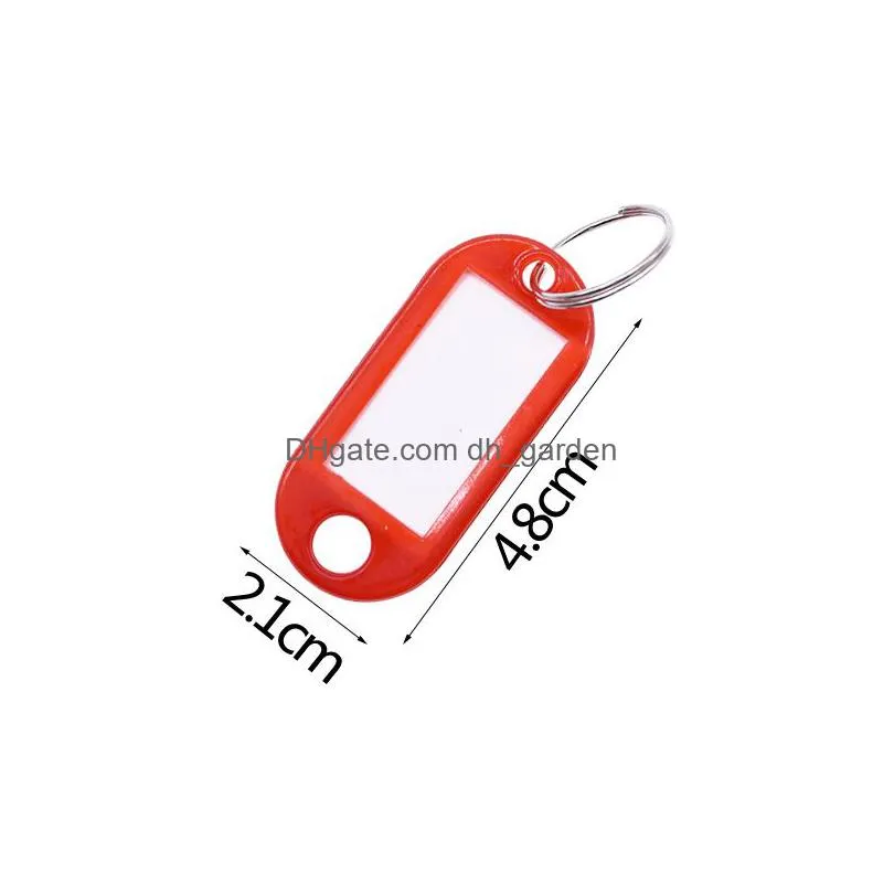 rectangular key card crystal plastic key id label tags card split ring keyring keychain for many uses bunches of keys