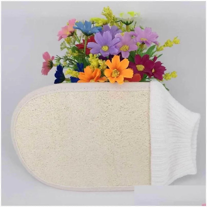 high quality natural loofah luffa effective exfoliator cleaner scrub pad bath glove brush shower back spa sponge massage