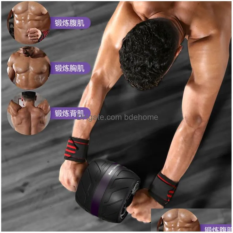 Ab Rollers Ab Rollers Matic Rebound Healthy Abdominal Wheel Beginner Sports Equipment Household Muscle Silent Trainer Fitness Drop Del Dhlzb