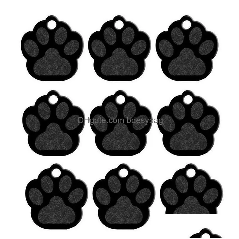 fashion paw shape pet id tag dog name address antilost puppy dog kitten aluminium alloy jewelry za5425