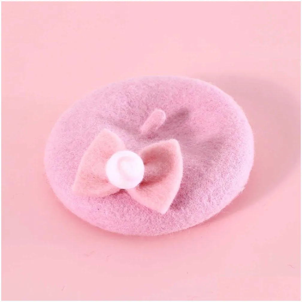 Cat Costumes Cat Costumes Cute Christmas Costume Hair Accessory Po Props Holiday Pet Hat Pink Rabbit Ear Dog Red Beret Wool Headband B Dhodh