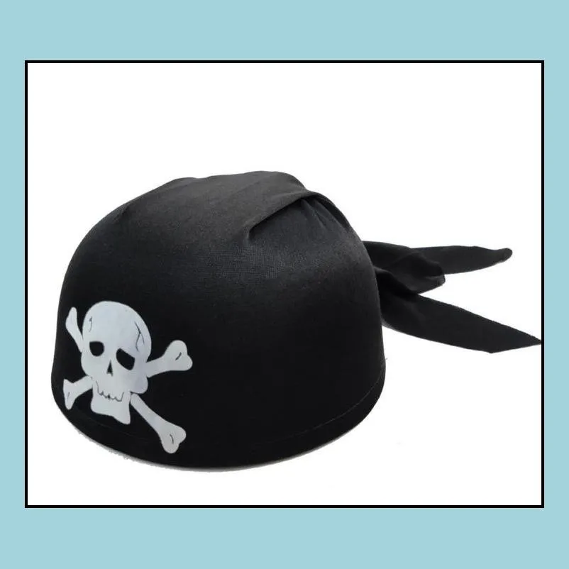 fancy dress skull pirate captain hat head scarf cap party headwrap bandana halloween costume cosplay cap