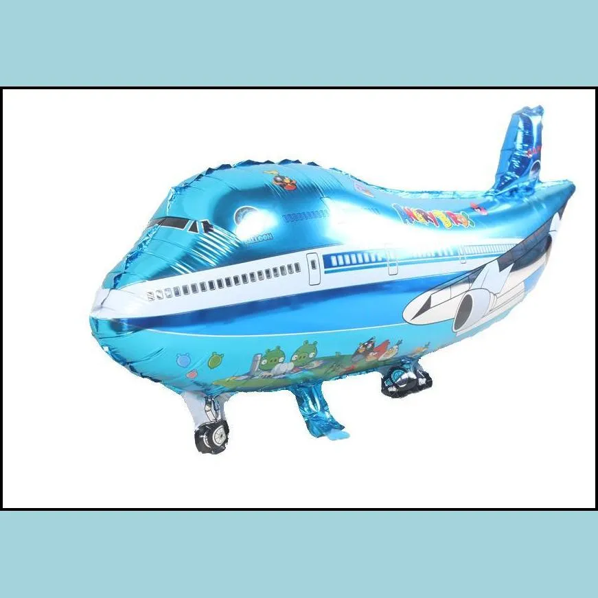 32 aluminum foil airplane aeroplane balloon plane children party birthday decoration oversized modeling 82x42cm blue red pink bag