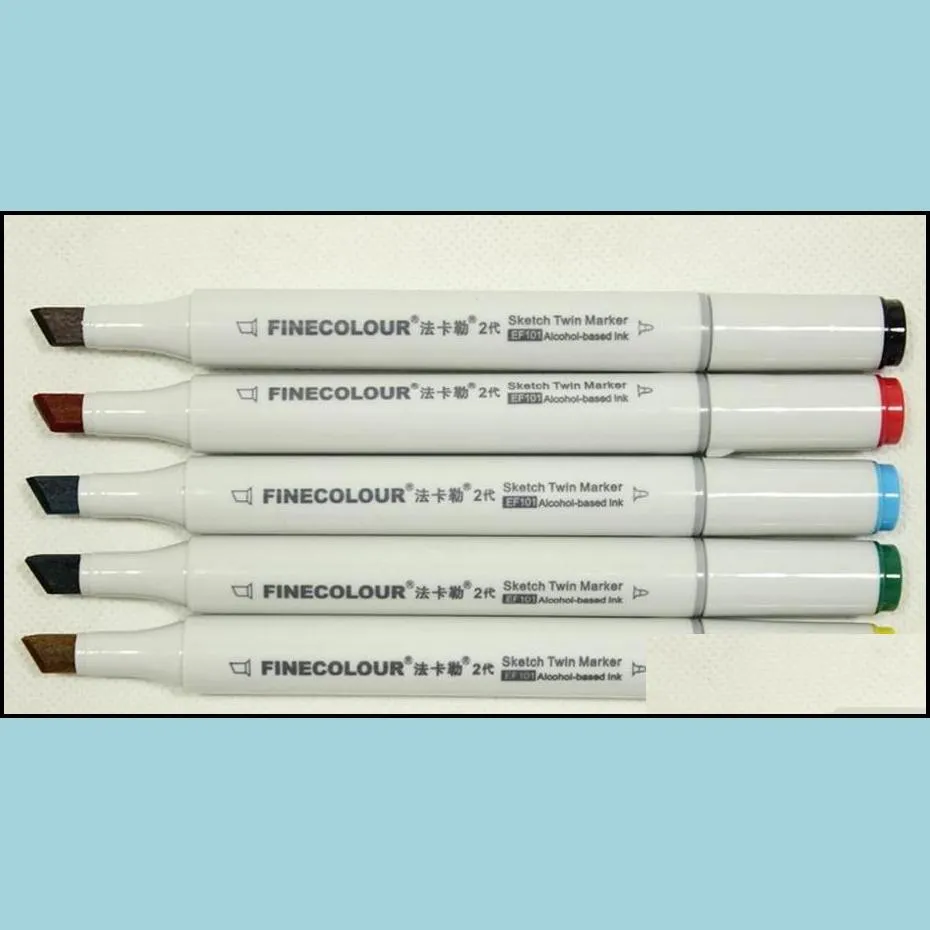 the second generation finecolour marker pens finecolour pen sketch handpainted art painting pens 160colors for chose gift pen