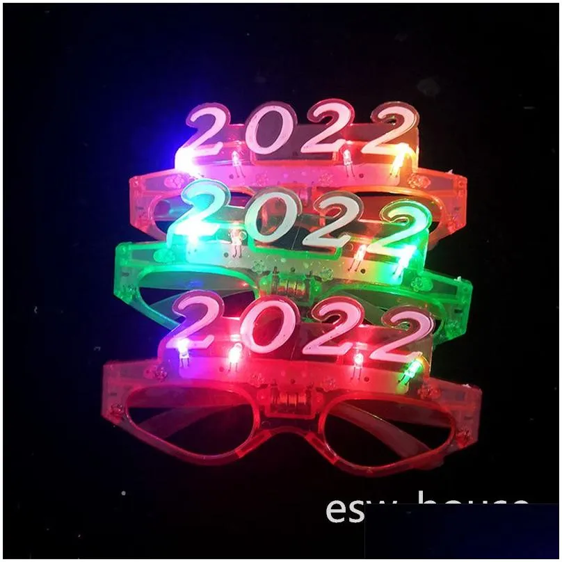 Other Festive & Party Supplies Party Led Glasses Glow In The Dark Halloween Christmas Wedding Carnival Birthday Props Accessory Neon F Dhnab