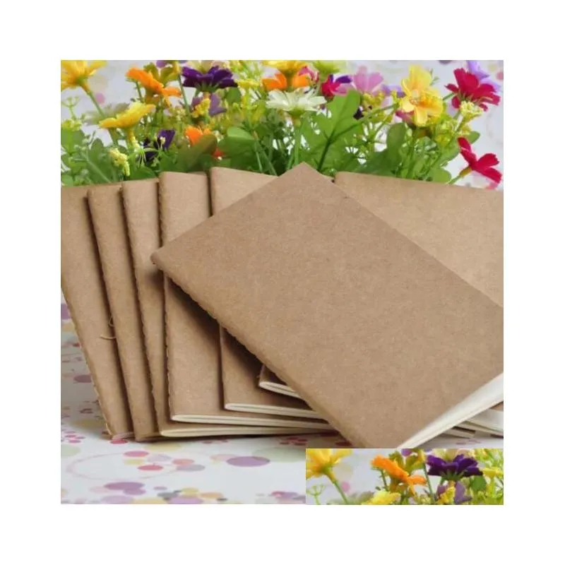 Notepads Wholesale Lined Pages Travel Journals Notebooks Kraft Brown Soft Er Notebook A5 Size 210 Mm X 140 60 30 Sheets Stationery Off Dhfgy
